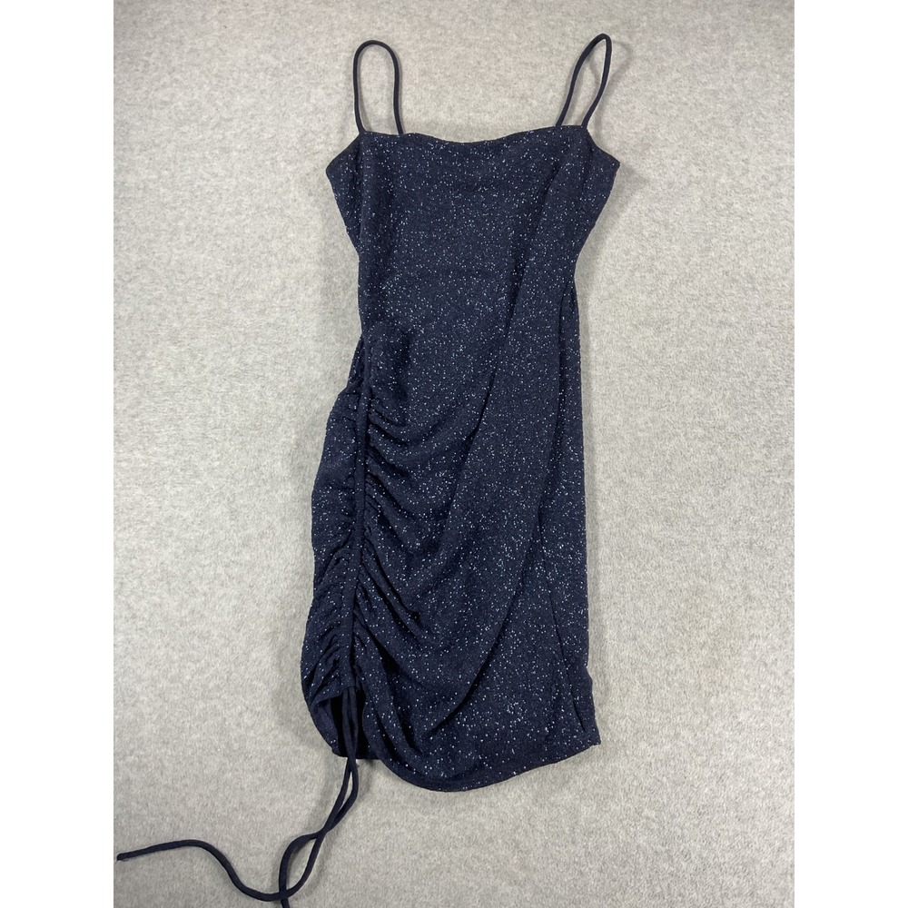 Windsor Navy Blue Glitter Ruched Mini Dress Small PD4287WD 2929